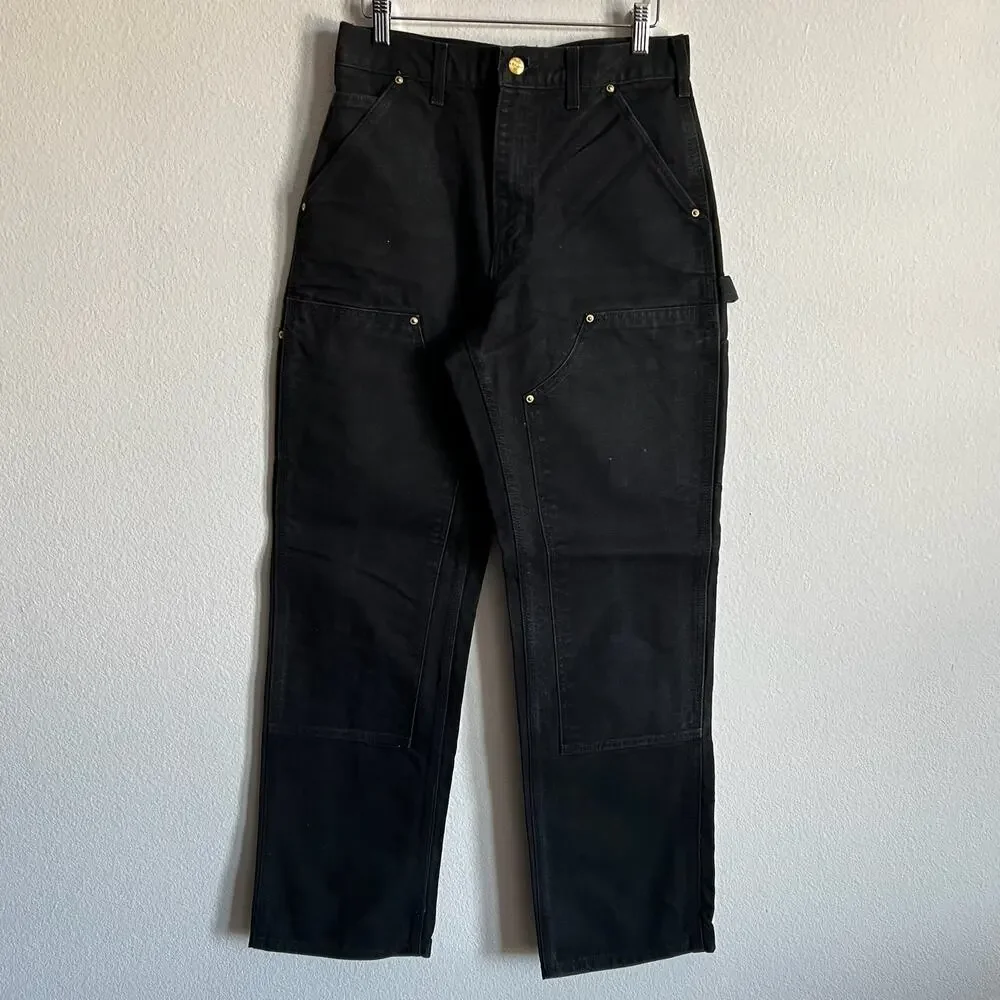 Carhartt B01 BLK black double knee work wear carpenter pants